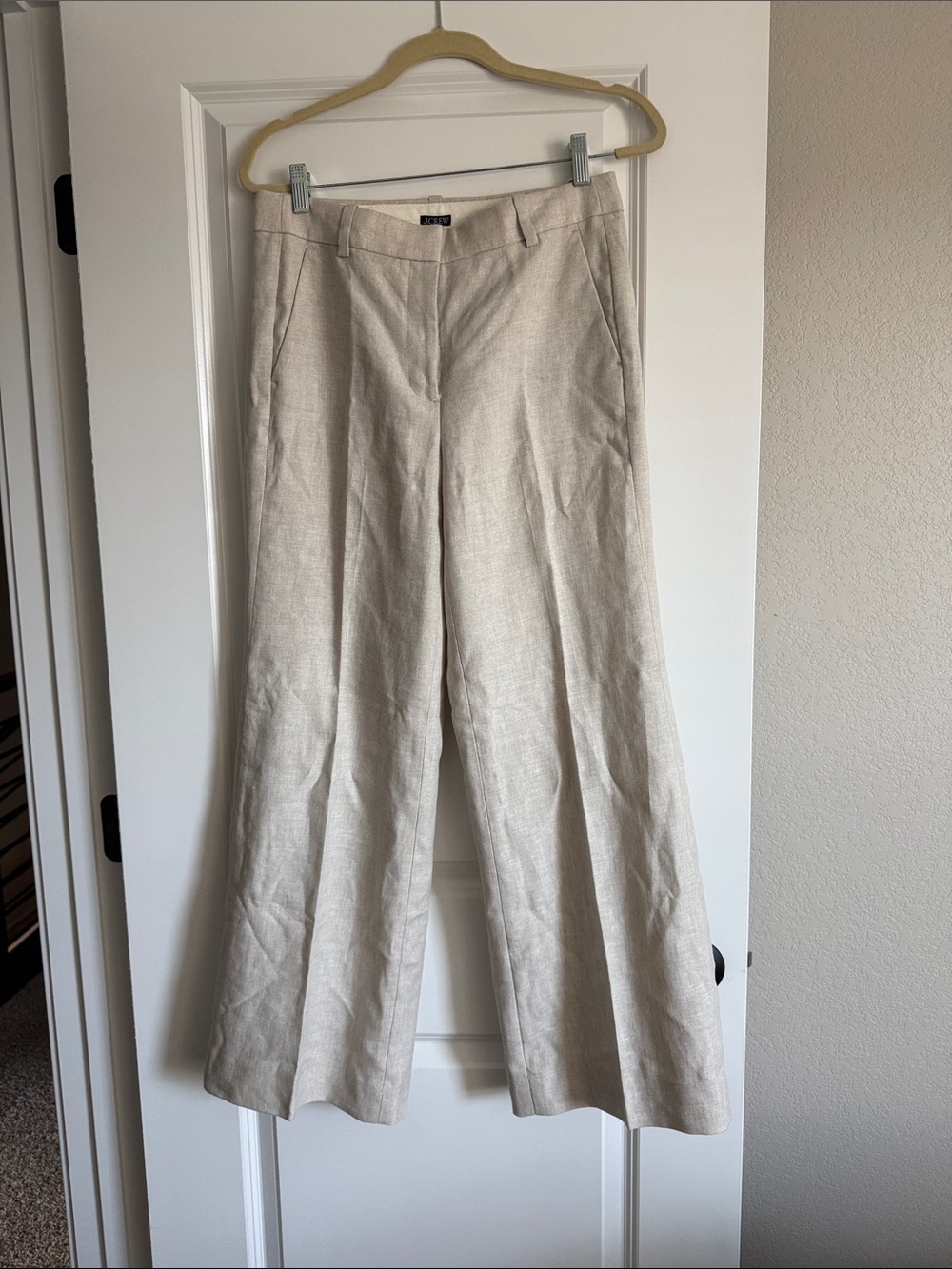 J. Crew Cream Textured Skirt with Subtle Weave